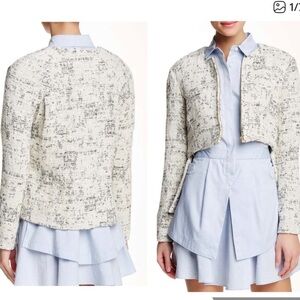 Derek Lam 10 Crosby High Low Tweed Jacket Womens Size 2